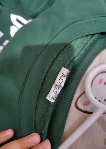 universal Beden Yeşil Baskılı Oversize Kadın Sweatshirt