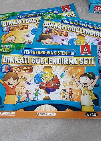 Dikkat guclendirme seti 3 adet 4 yas