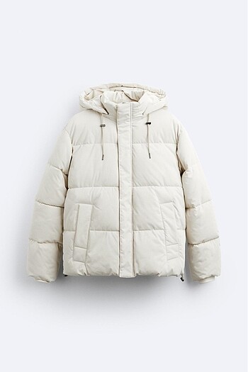 Zara Kopüşonlu Şişme Mont