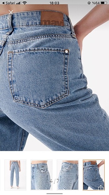 26 Beden mavi Renk Mavi jeans mom jean