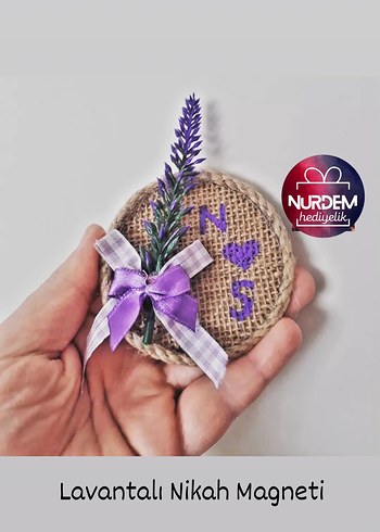 Lavantalı Nikah Magneti Mor Fiyonk Detaylı