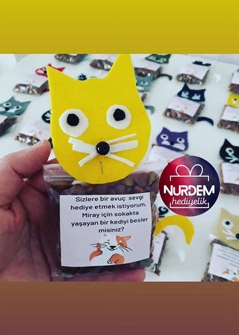 Renkli Kedi Figürlü Hediyelik Mama - Görsel 3