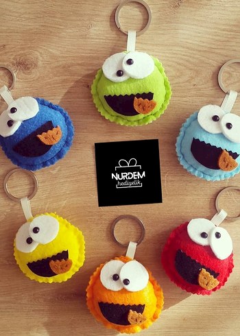 Renkli Kurabiye Canavarı Anahtarlıklar - Görsel 3