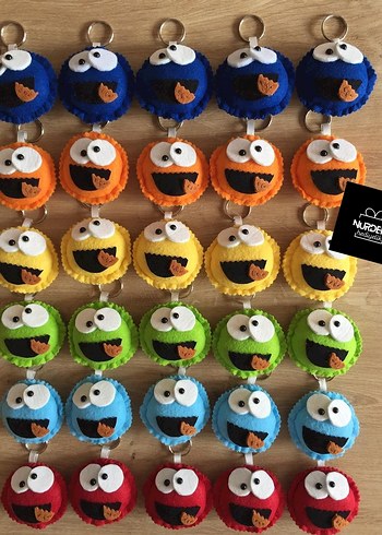 Renkli Kurabiye Canavarı Anahtarlıklar - Görsel 2