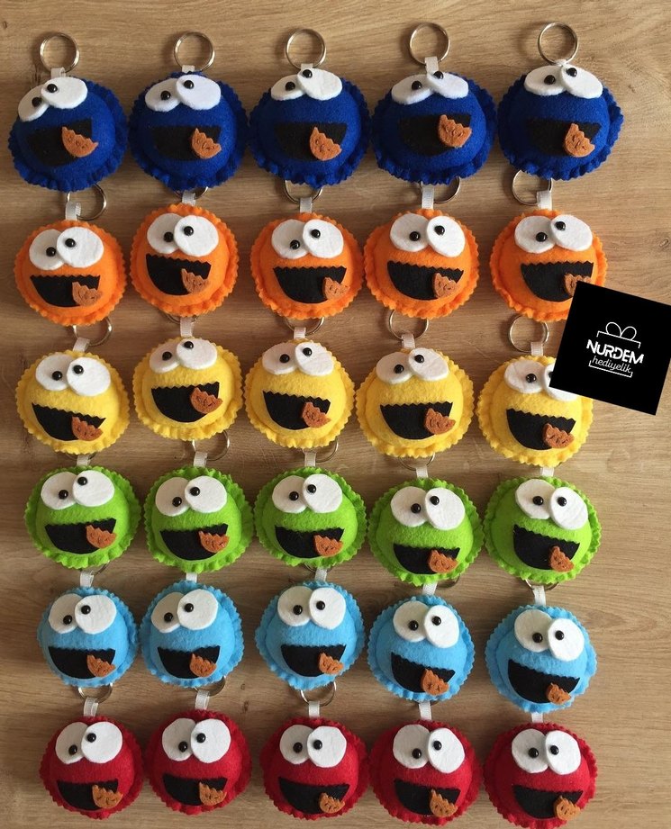 Renkli Kurabiye Canavarı Anahtarlıklar - Görsel 2