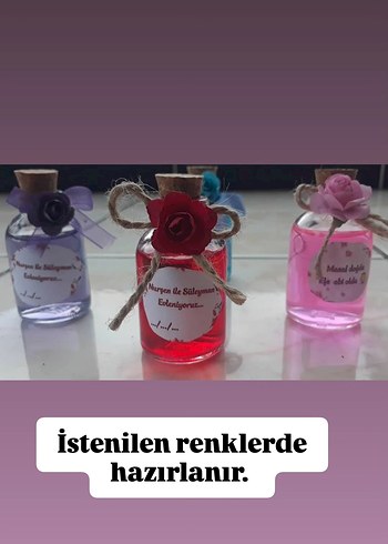 Renk Seçenekli Kokulu şişeler