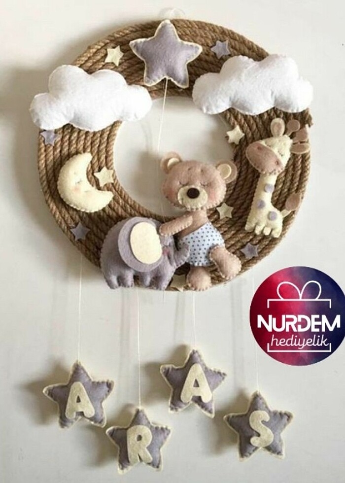 Bebek / Çocuk Odası Kapı Süsü - Görsel 2