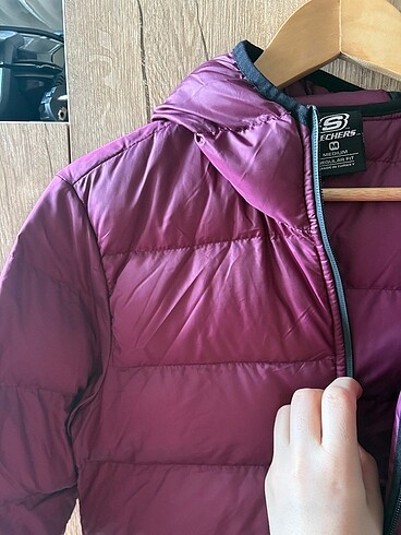 m Beden mor Renk Az giyilmiş şişme mont