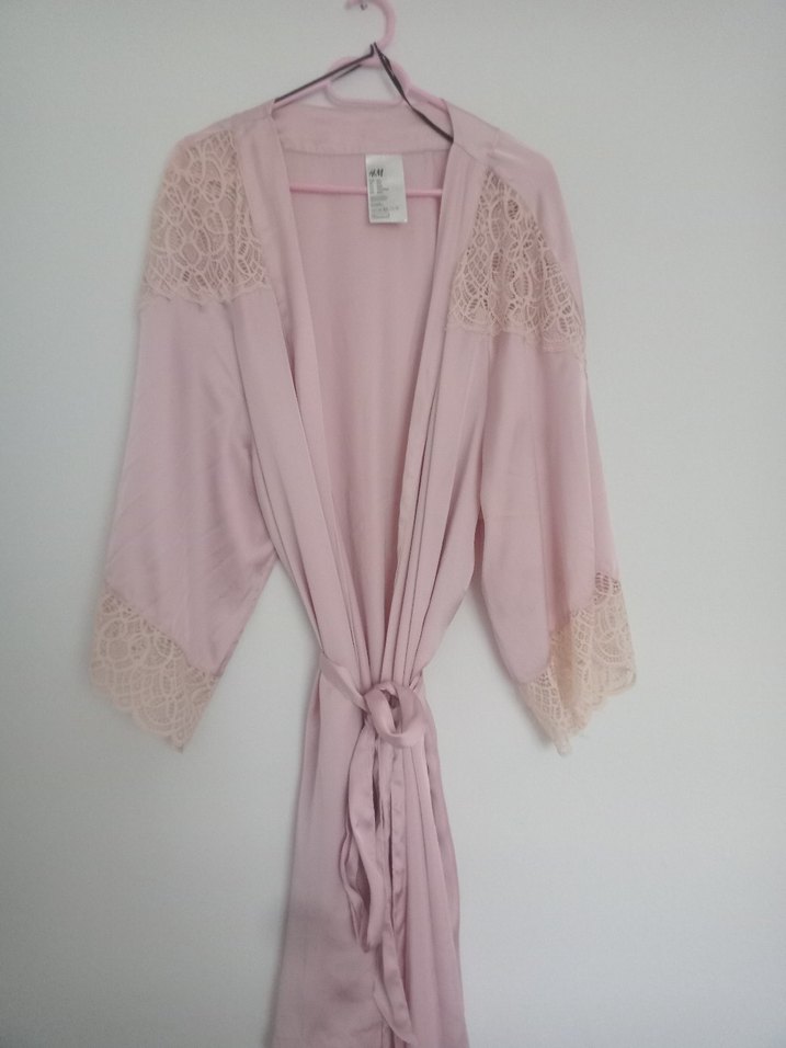 Pembe Bohem Midi Kadın Sabahlık - Görsel 2