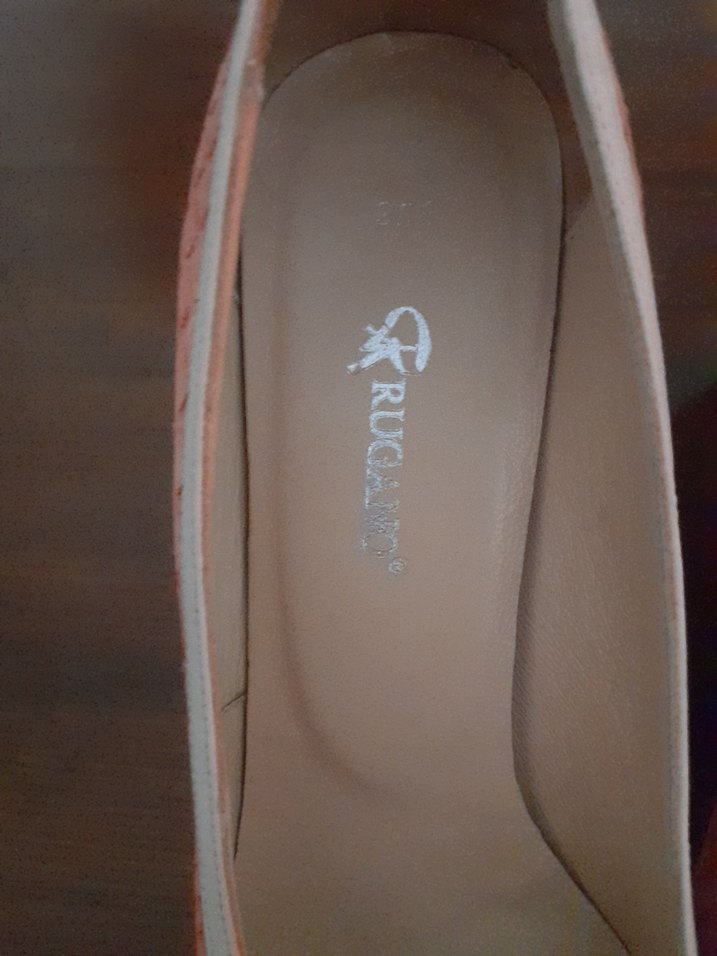 Pembe Yılan Desenli Topuklu Kadın Ayakkabı - Görsel 4