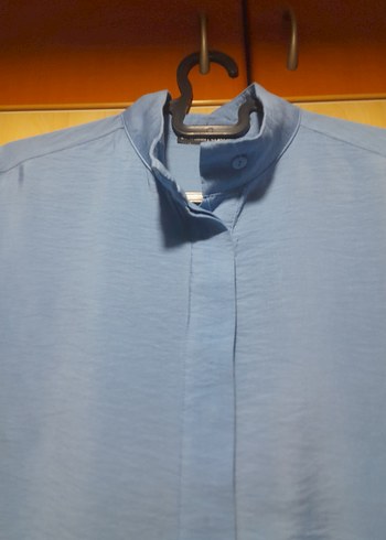 Uzun Kollu Mavi  Salaş Tunik - Görsel 2