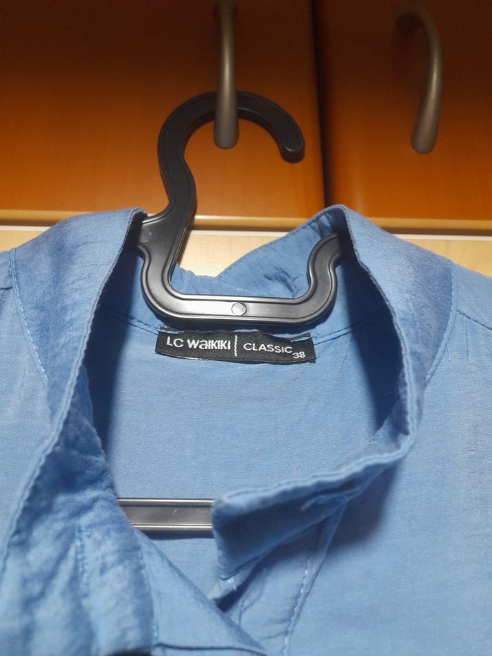 Uzun Kollu Mavi  Salaş Tunik - Görsel 3