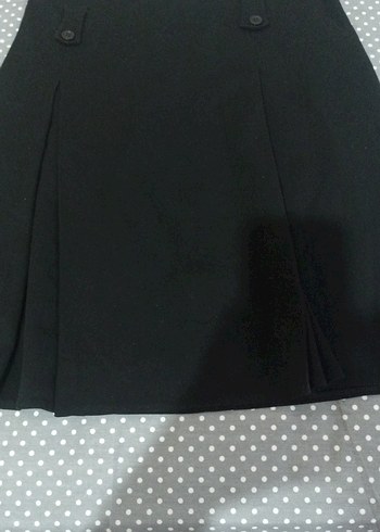 Düğmeli Siyah Midi Hamile Eteği - Görsel 5