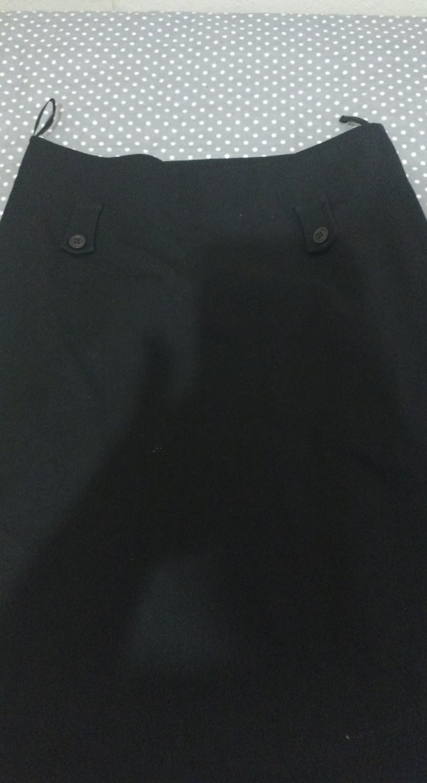 Düğmeli Siyah Midi Hamile Eteği - Görsel 2