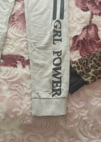 Gri Baskılı Kız Sweatpant - Görsel 2