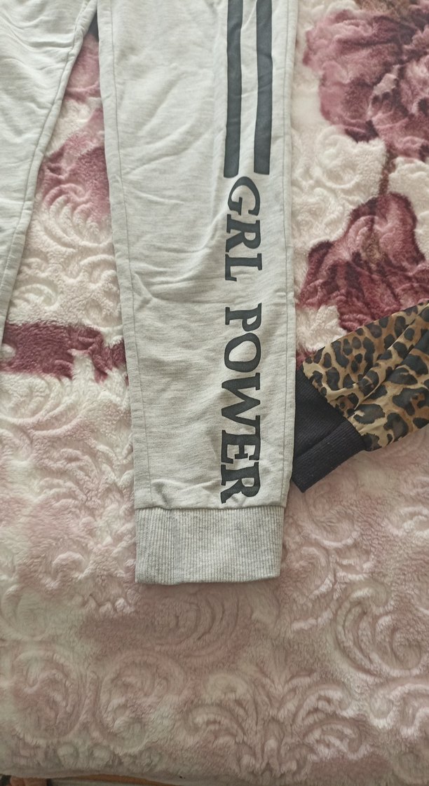 Gri Baskılı Kız Sweatpant - Görsel 2