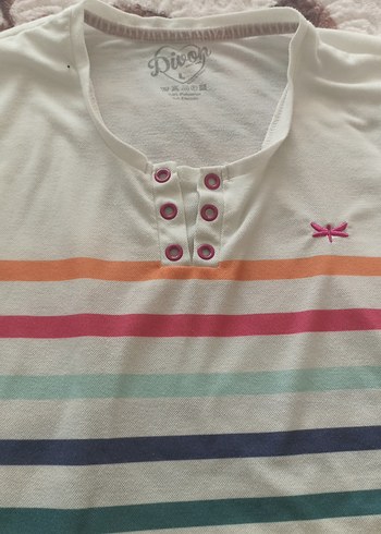 Renkli Çizgili tişört - Görsel 2