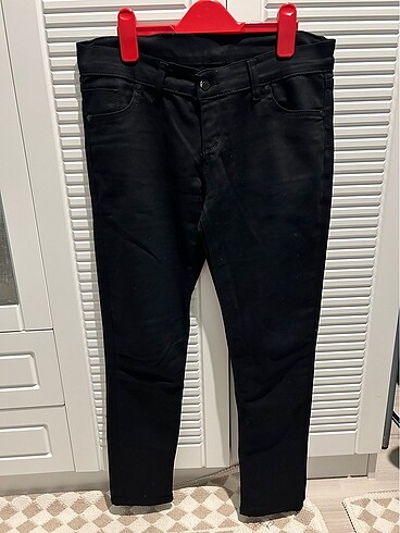 Diğer Siyah jeans ekstra düşük bel