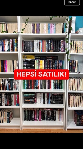 KİTAPLIĞIMI BOŞALTIYORUM, HEPSİ SATILIK