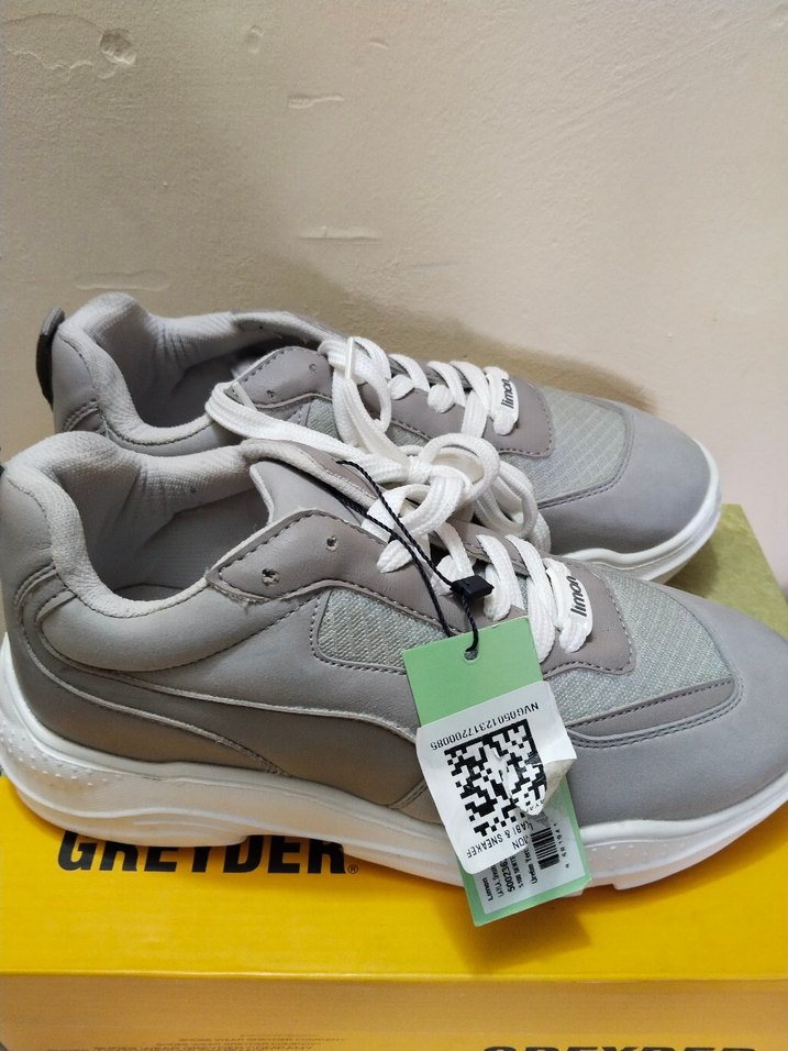 Boyner Limon company 38 numara Gri-Beyaz Bağcıklı Sneaker — görsel 2/6