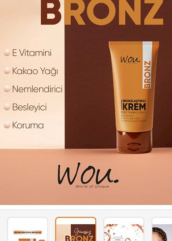 WOU Bronzlaştırıcı ve Nemlendirici Krem 50ml - Görsel 3
