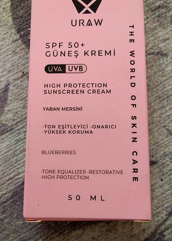 Uraw Pembe Bazlı Ton Eşitleyici Güneş Kremi SPF 50 - Görsel 2