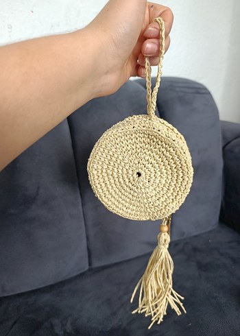 Bej Nakışlı Bohem Kadın Çapraz Çanta - Görsel 3