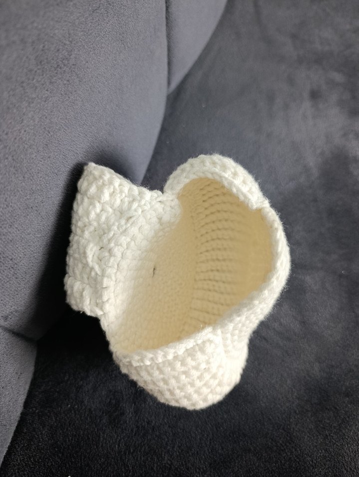 Beyaz Örgü Kadın Clutch Çanta - Görsel 2