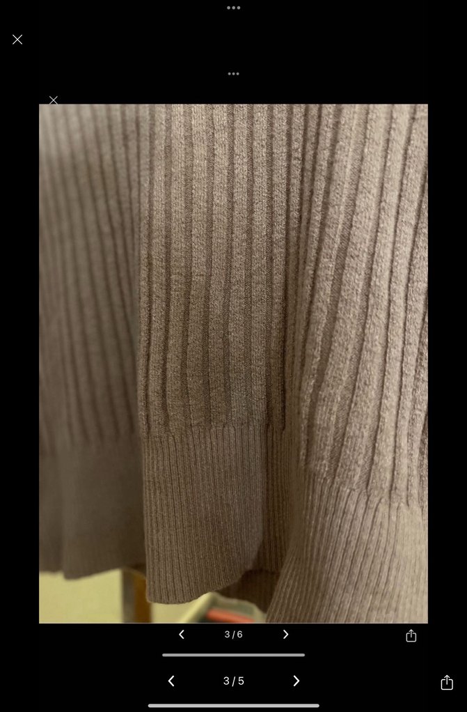 Bej V Yakalı Kadın Triko Kazak - Görsel 3