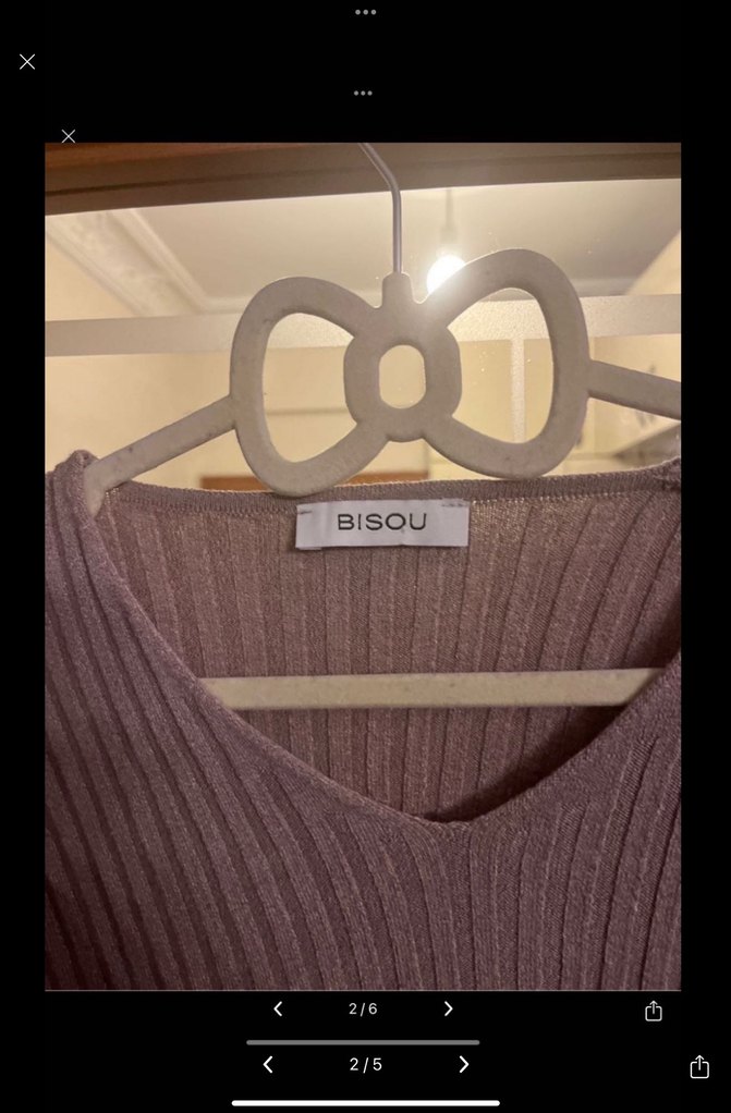 Bej V Yakalı Kadın Triko Kazak - Görsel 2