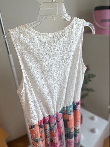 Şifon Etekli Dantel Elbise - Görsel 12