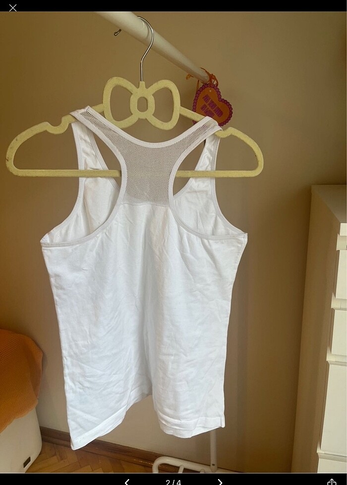 Beyaz Likralı Body Atlet - Görsel 4