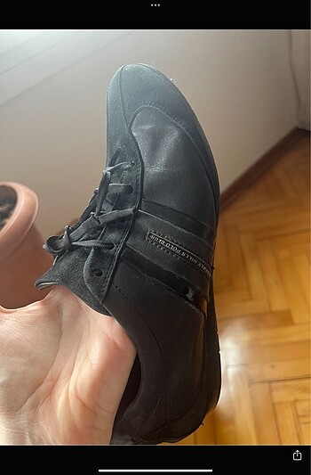 Beverly Hills Siyah Deri Spor Ayakkabı - Görsel 6