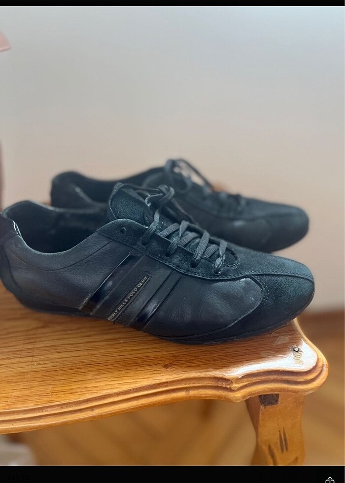 Beverly Hills Siyah Deri Spor Ayakkabı - Görsel 5