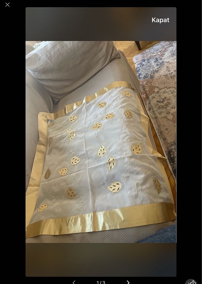 Gold Beyaz Örtü - Görsel 2