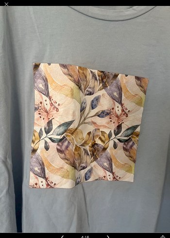 Mavi Bağlama Desenli Kısa Kollu Tişört - Görsel 3