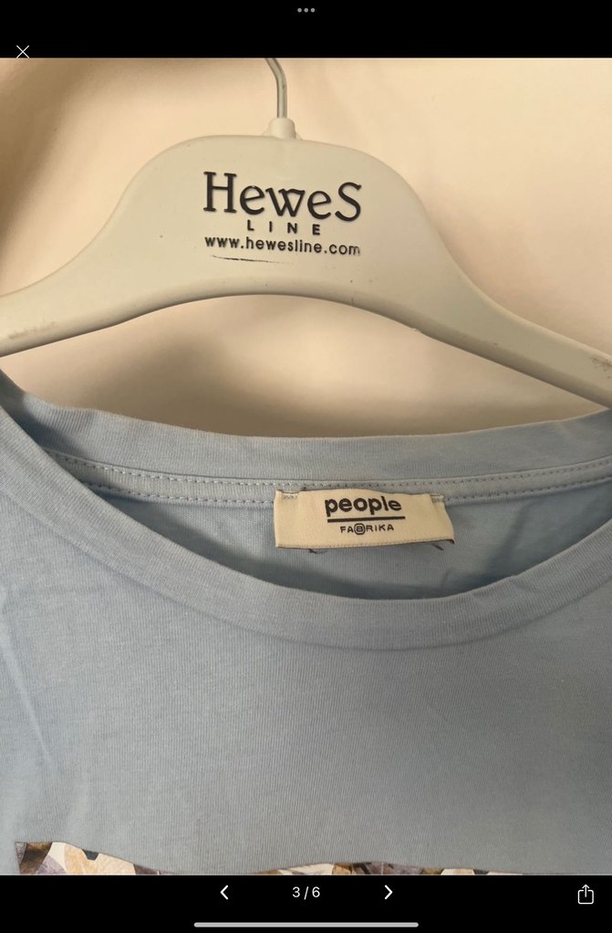 Mavi Bağlama Desenli Kısa Kollu Tişört - Görsel 2