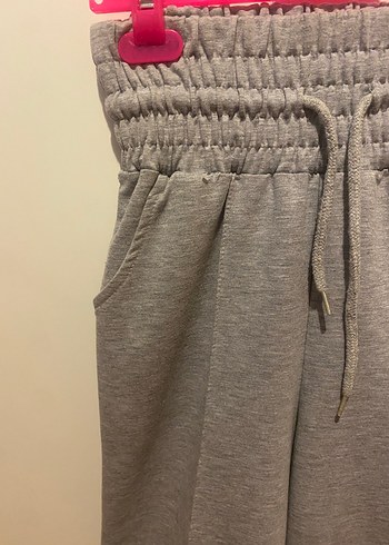 Diğer Gri Beli Bağlamalı Rahat Kadın Eşofman