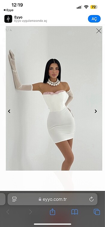 Zara BEYAZ MİNİ ELBİSE