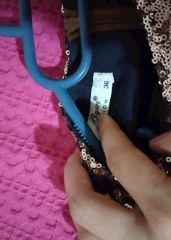 Abiye Parlak Altın Renkli abiye büstiyer ve kuyruklu tafta etek