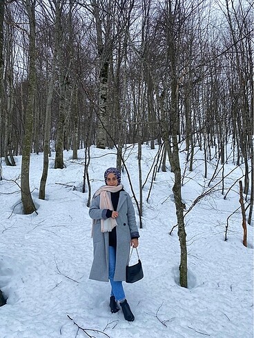xs Beden gri Renk Pull Bear kaban