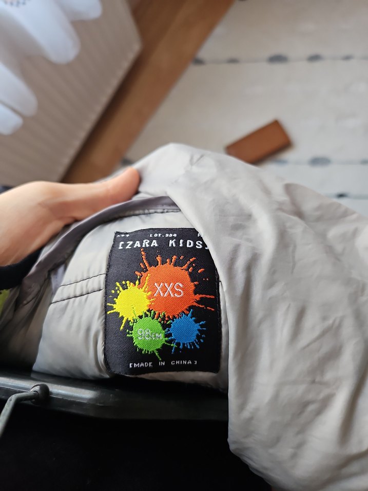 Erkek Çocuk Fermuarlı Gri Kaban - Görsel 3