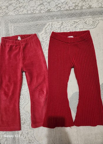 Kız Çocuk Kırmızı Triko Tayt - Görsel 2