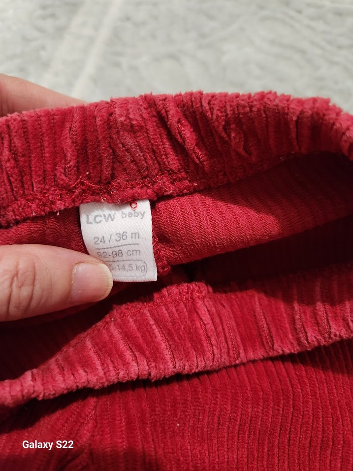 Kız Çocuk Kırmızı Triko Tayt - Görsel 3