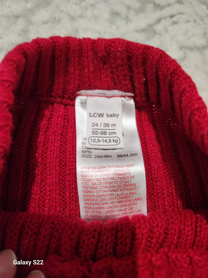 Kız Çocuk Kırmızı Triko Tayt - Görsel 4