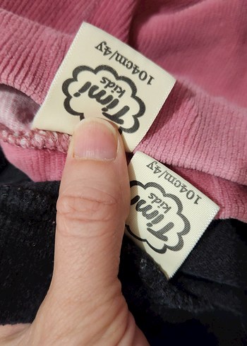 Kız Çocuk Pembe Sıkı Fit Kadife Tayt - Görsel 3