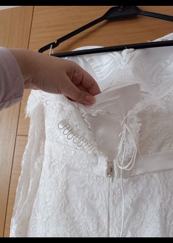 çıkartılabilir etekli balık model gelinlik - Görsel 8