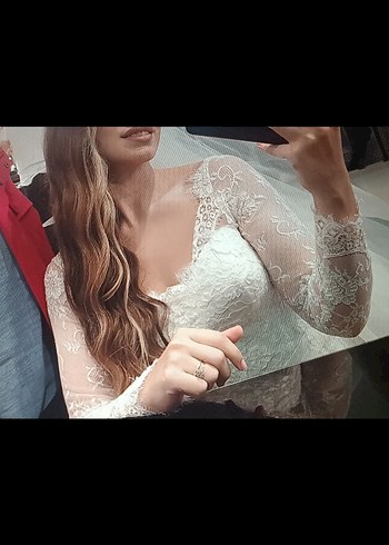 çıkartılabilir etekli balık model gelinlik - Görsel 10