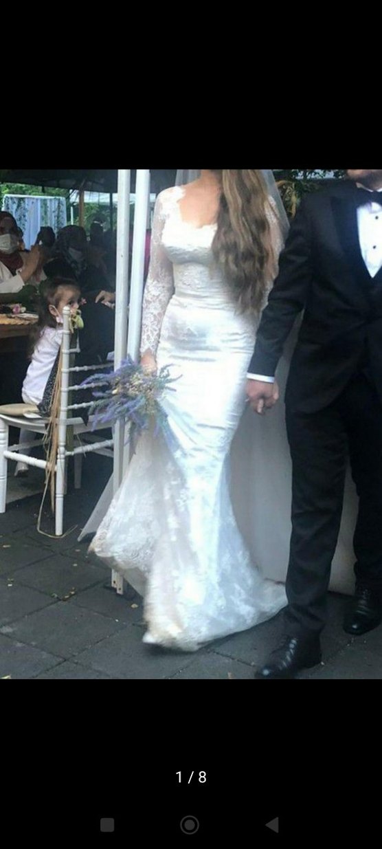 çıkartılabilir etekli balık model gelinlik - Görsel 4