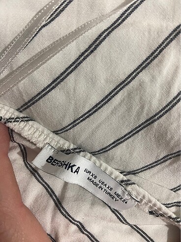 xs Beden bershka çizgili elbise